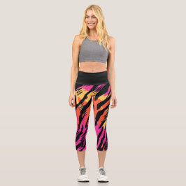 Zebra print felle kleuren leggings voor haar