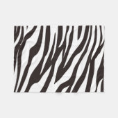 Zebra Print Fleece Blanket Deken (Voorkant (Horizontaal))