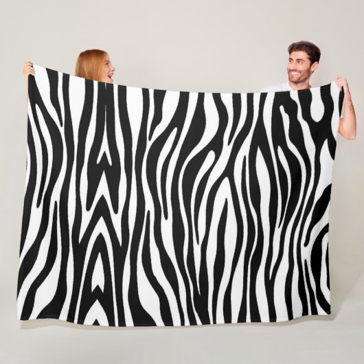 Zebra Print Fleece Deken (In situ)