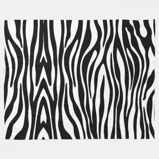 Zebra Print Fleece Deken (Voorkant (Horizontaal))
