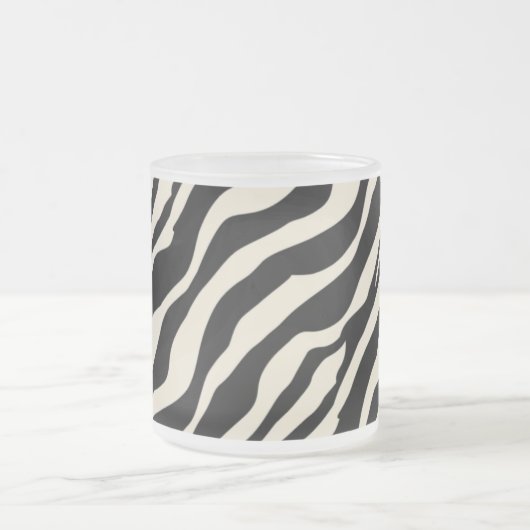 Zebra Print Frosted Glass Mok (Center)