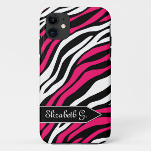Zebra Print Fuchsia Mix iPhone 5 Hoesje