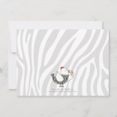 Zebra Print Funny Hen - Hens Party Bachelorette Kaart (Achterkant)