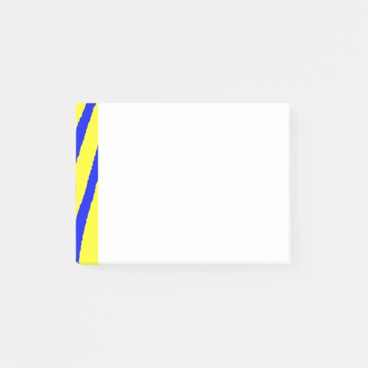 Zebra Print (geel en blauw) Post-it® Notes (Voorkant)