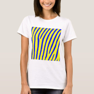 Zebra Print (geel en blauw) T-shirt
