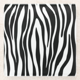 Zebra Print Glazen Onderzetter