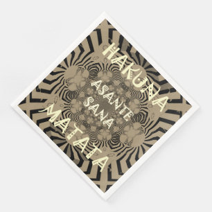 Zebra Print Hakuna Matata Papier Diner servetten