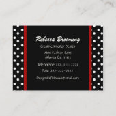 Zebra Print Heart avec Carte de visite Pois (Dos)