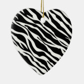 Zebra Print Heart Ornament (Rechts)