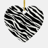 Zebra Print Heart Ornament (Voorkant)