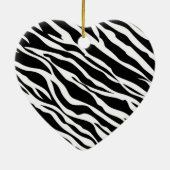 Zebra Print Heart Ornament (Achterkant)