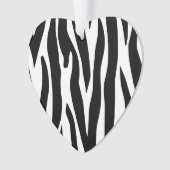 Zebra Print Heart Ornement (devant)