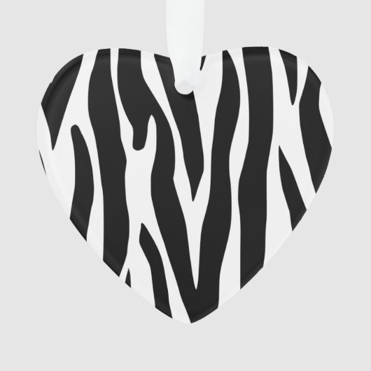 Zebra Print Heart Ornement (devant)