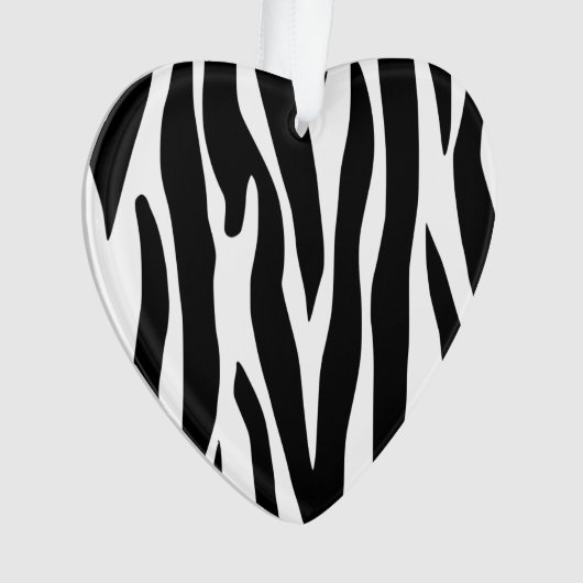 Zebra Print Heart Ornement (devant)