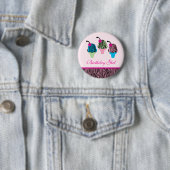 Zebra Print Ice Cream Birthday Button (In situ)