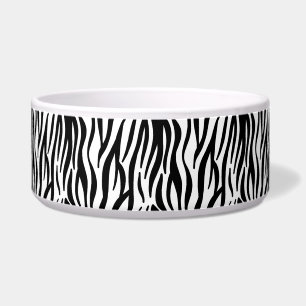 zebra print kat food bowl voerbakje