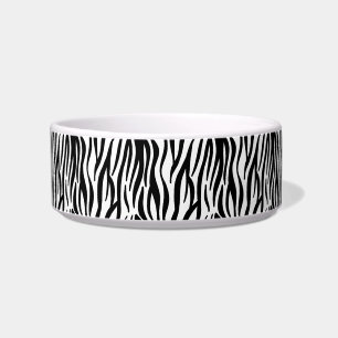 zebra print kat food bowl voerbakje