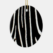Zebra Print Keramisch Ornament (Rechts)