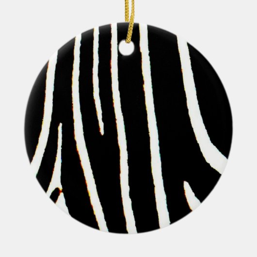 Zebra Print Keramisch Ornament (Voorkant)
