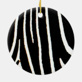 Zebra Print Keramisch Ornament (Achterkant)