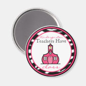 Zebra Print Kleuterschool Docent Magnet Magneet (Voorkant / Achterkant)
