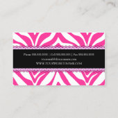Zebra Print & Lace Elegant Visitekaartje (Achterkant)