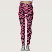 Zebra Print Leggings pour femmes (Devant)