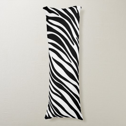 Zebra Print Lichaamskussen (Voorkant Verticaal)
