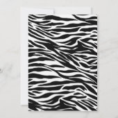 Zebra Print Martini Birthday Invitation Kaart (Achterkant)