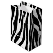Zebra Print Medium Cadeauzakje (Voorkant Gekanteld)