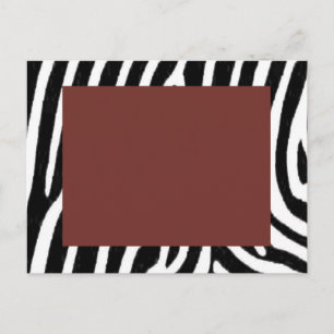 Zebra print met rood midden briefkaart