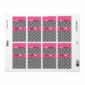 Zebra Print Mini Hersheys Étiquette (Feuille entière)