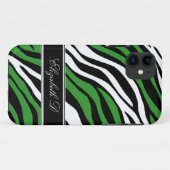 Zebra Print Mix Green iPhone 5 Coque (Dos (Horizontal))