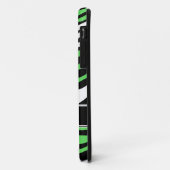 Zebra Print Mix Lime Green iPhone 5 Coque (Dos/Gauche)