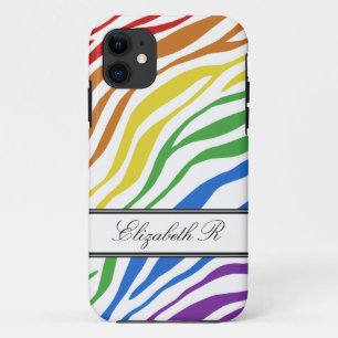 Zebra Print Mix Rainbow iPhone 5 Coque