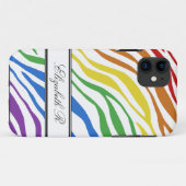 Zebra Print Mix Rainbow iPhone 5 Coque (Dos (Horizontal))