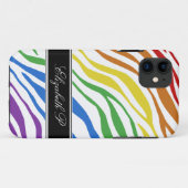 Zebra Print Mix Rainbow iPhone 5 Coque (Dos (Horizontal))