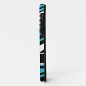 Zebra Print Mix Turquoise iPhone 5 Coque (Dos/Gauche)