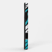 Zebra Print Mix Turquoise iPhone 5 Coque (Dos/Droite)
