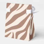 Zebra Print-Mocha Mousse Bedankdoosjes (Achterkant)