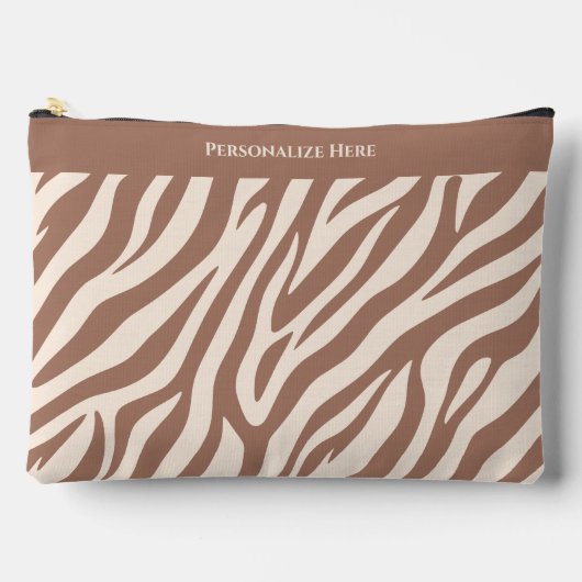 Zebra Print-Mocha Mousse Etui (Voorkant)