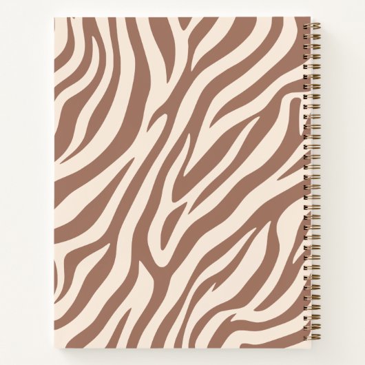 Zebra Print-Mocha Mousse- Notitieboek (Achterkant)