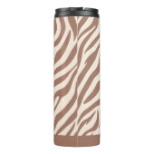 Zebra Print-Mocha Mousse Thermosbeker (Achterkant)
