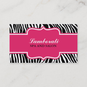 Zebra Print Mode Hot Pink Elegant Moderne Classy Visitekaartje