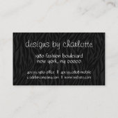 zebra print monogram visitekaartje (Achterkant)