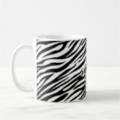 Zebra Print Mug with “Sauvage” Text (Gauche)
