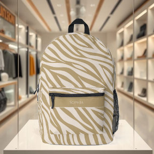Zebra print-neutraal bedrukte rugzak