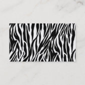 zebra print paars met hartritme diamant visitekaartje (Achterkant)