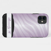 Zebra Print Paarse Fusion Custom iPhone 5 Hoesje (Achterkant (horizontaal))