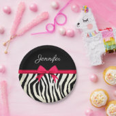 Zebra Print Papieren Bordje (Feest)